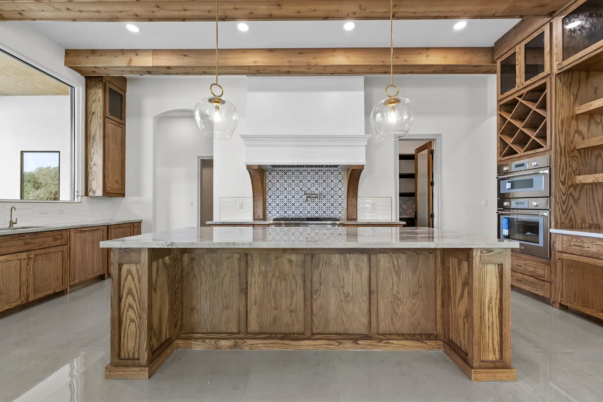 Mediterranean Custom Home — Kitchen island