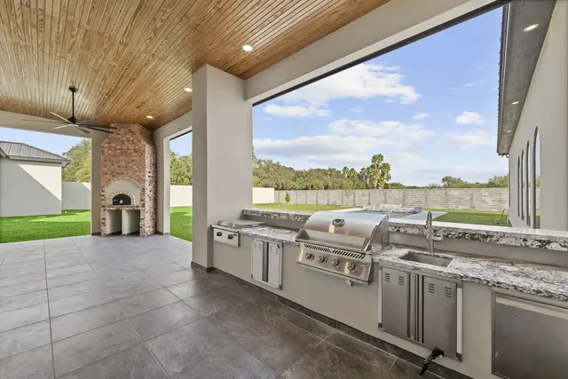 Mediterranean Custom Home — Outdoor kitchen