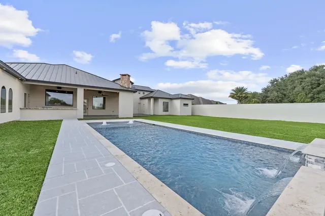 Mediterranean Custom Home — Pool and deck