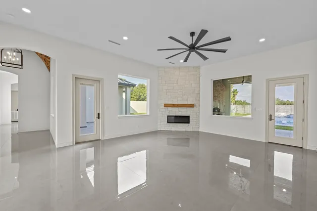 Mediterranean Custom Home — Living room