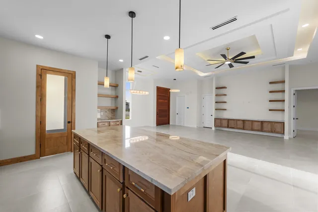 Modern Contemporary Home — Kitchen, wide view