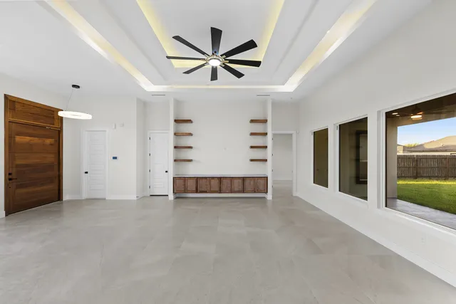 Modern Contemporary Home — Living area with built-ins